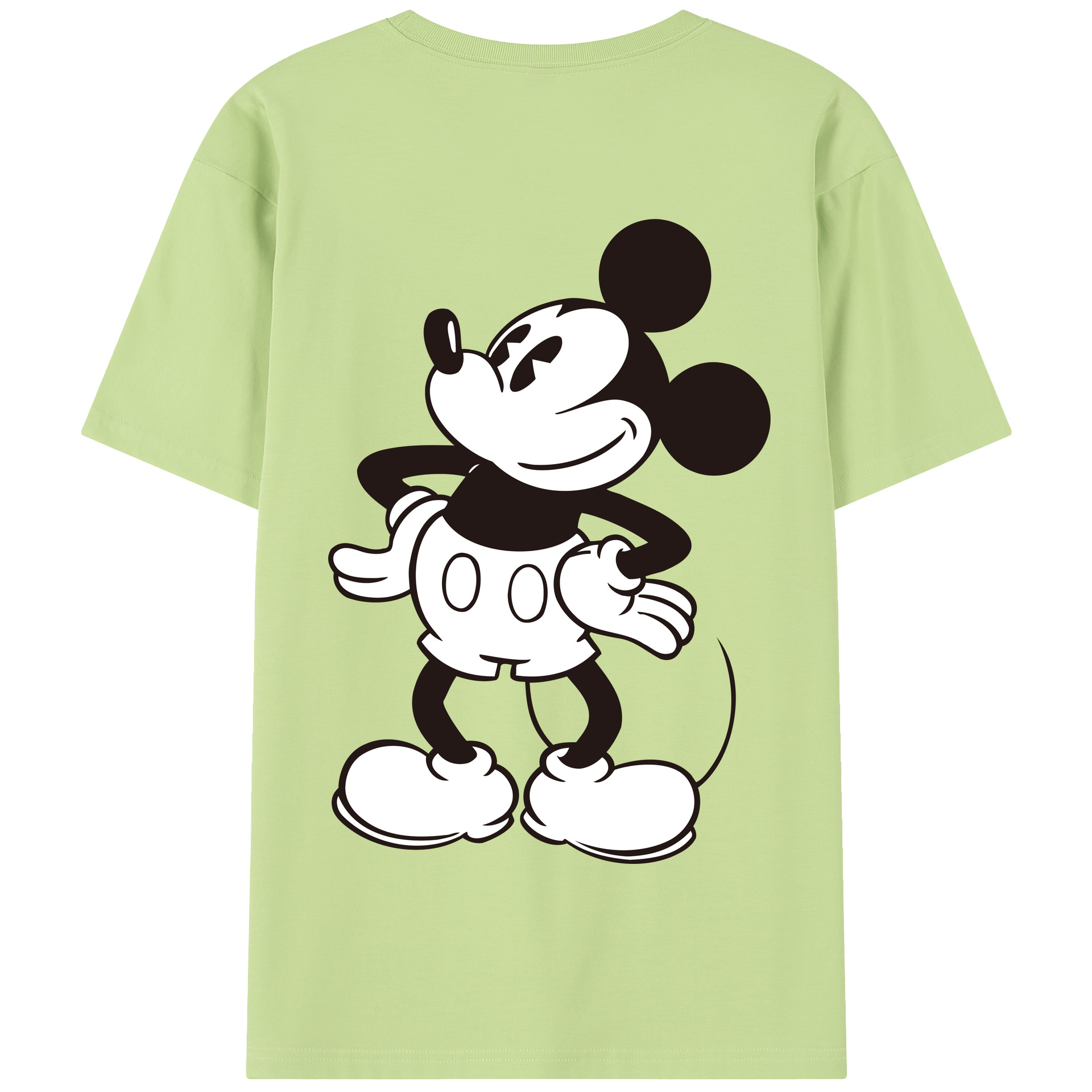（画像用） ミッキーマウス Mickey Mouse 綿100％半袖Tシャツ（背面プリント）